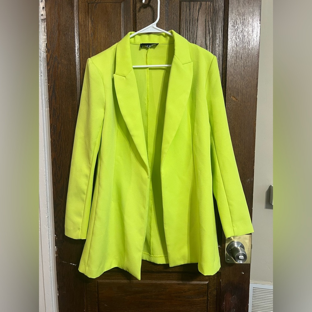 AKIRA Neon Yellow oversized blazer